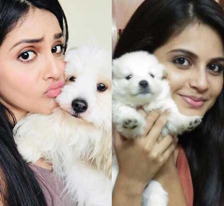 Megha Chakraborty With Pet