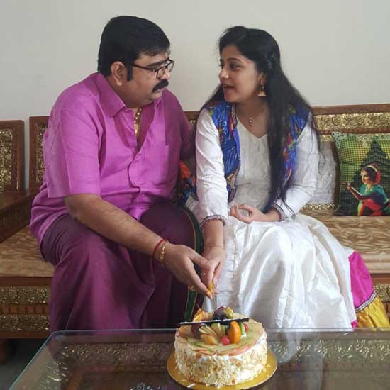 Veena Srivani With Husband Venu Swamy